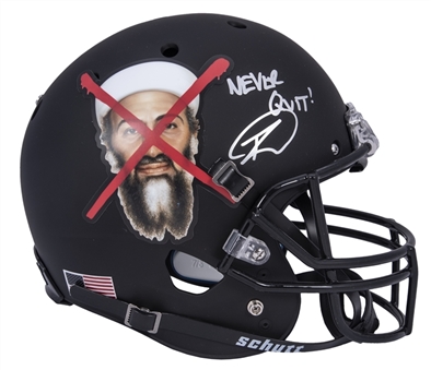 U.S Navy Seal Robert J. ONeill Signed & Inscribed "Never Quit"  Osama Bin Laden Full Size Helmet (PSA/DNA)